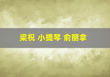 梁祝 小提琴 俞丽拿